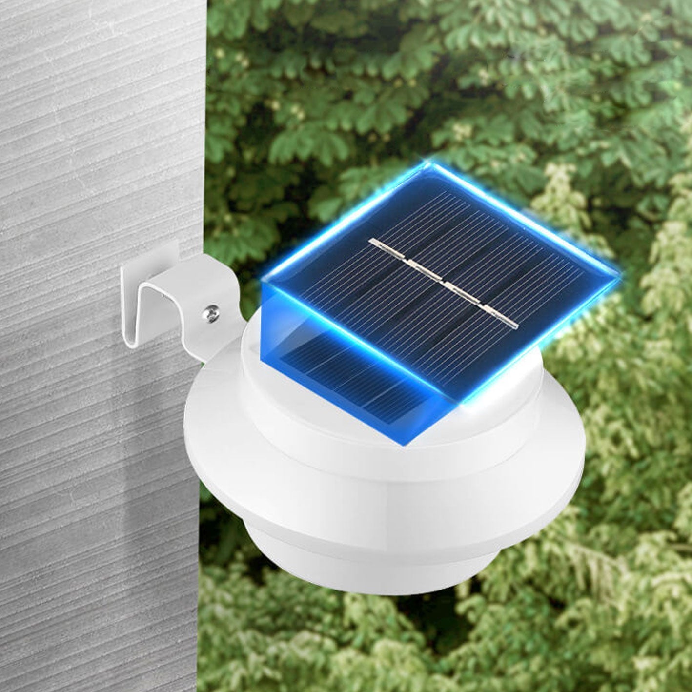 Solar LED Outdoor Waterproof Wall Sconce Light for Fences & Patios - Cylinder Design