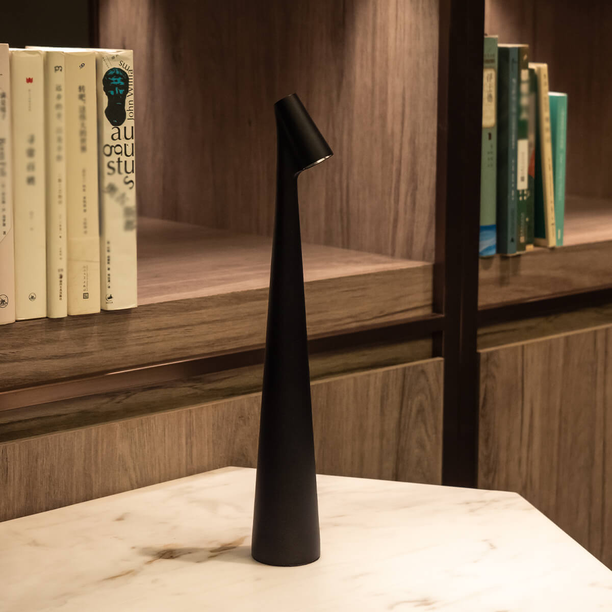 Turntable Lamp Kalem Lamp for Bedside Reading, Small & Cordless with Lumisom Style Cool reading lamps