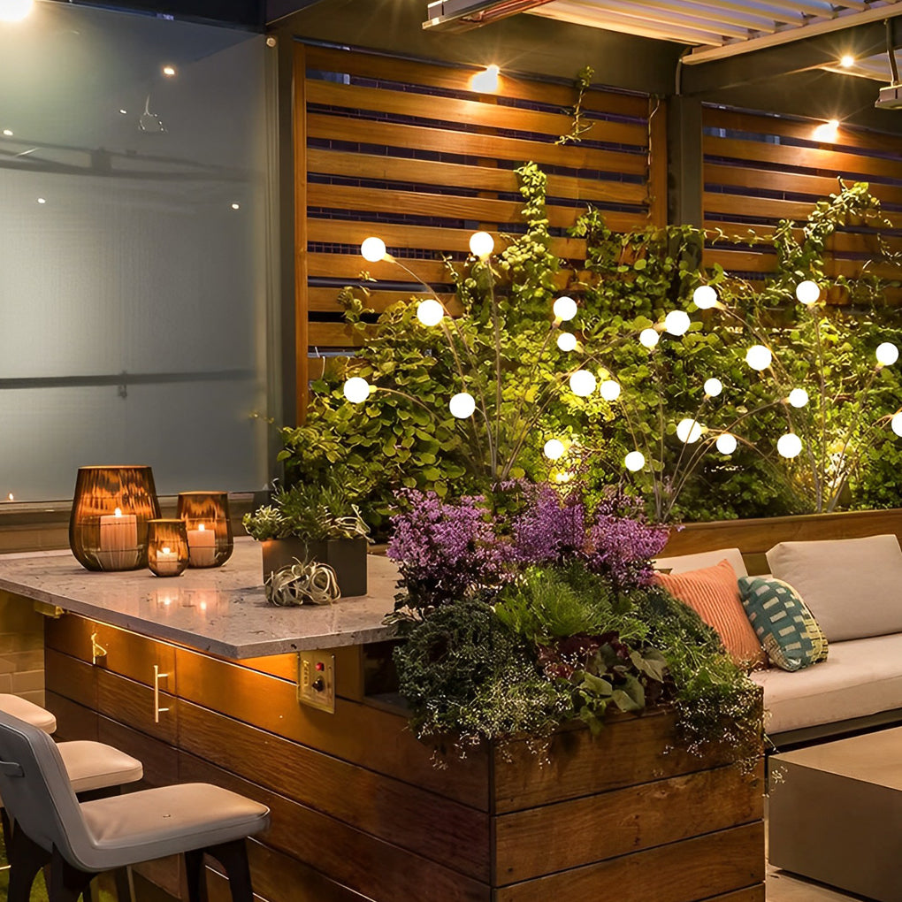 Solar Firefly Garden Lights - Eco-Friendly Weatherproof Outdoor LED Lighting for Pathways & Patios