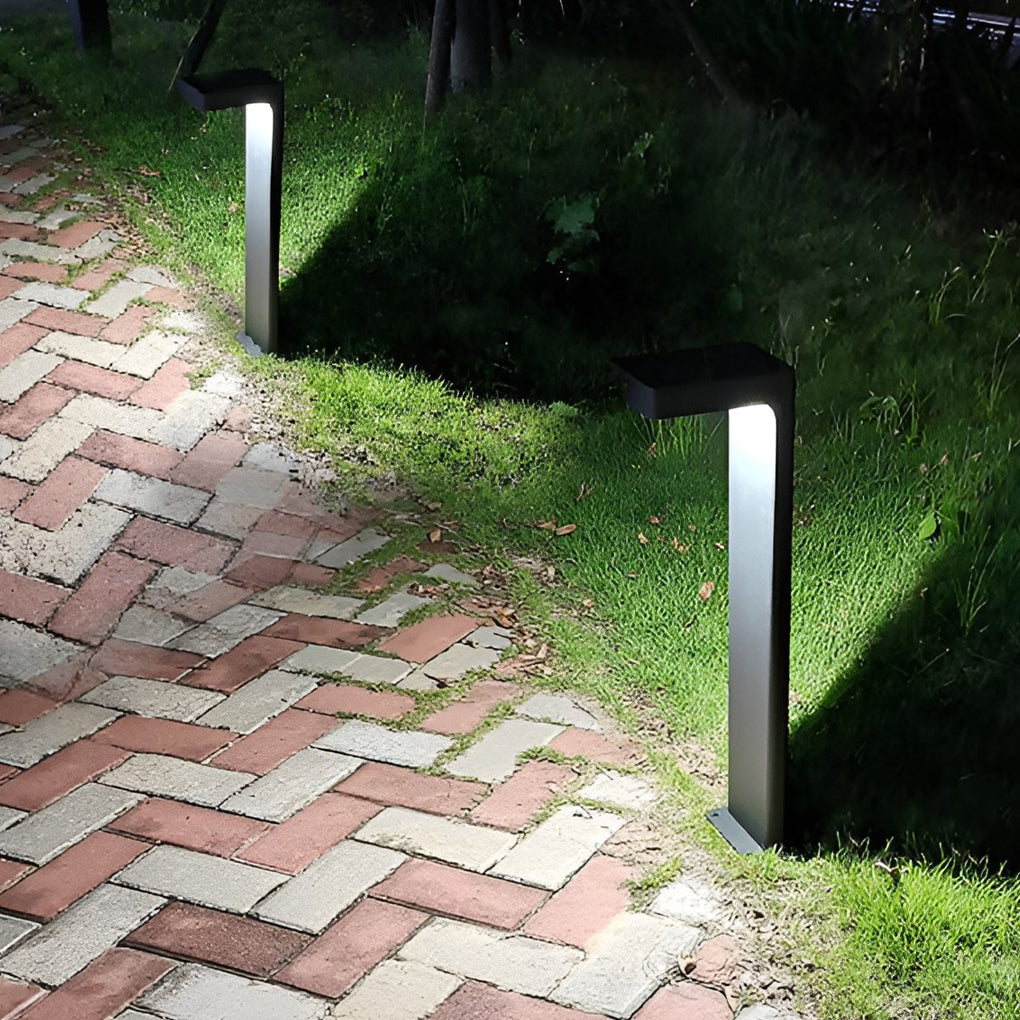 LED Solar Pathway Lights with Dusk-to-Dawn Sensor - Modern Outdoor Landscape Lighting for Gardens & Walkways