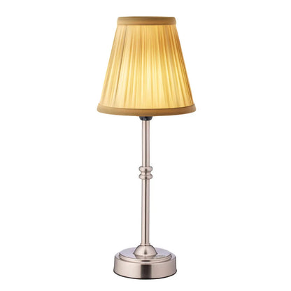 Cordless Brass Lamp for Living Room Battery Powered for Mantle & Table Versatile Decor Solution