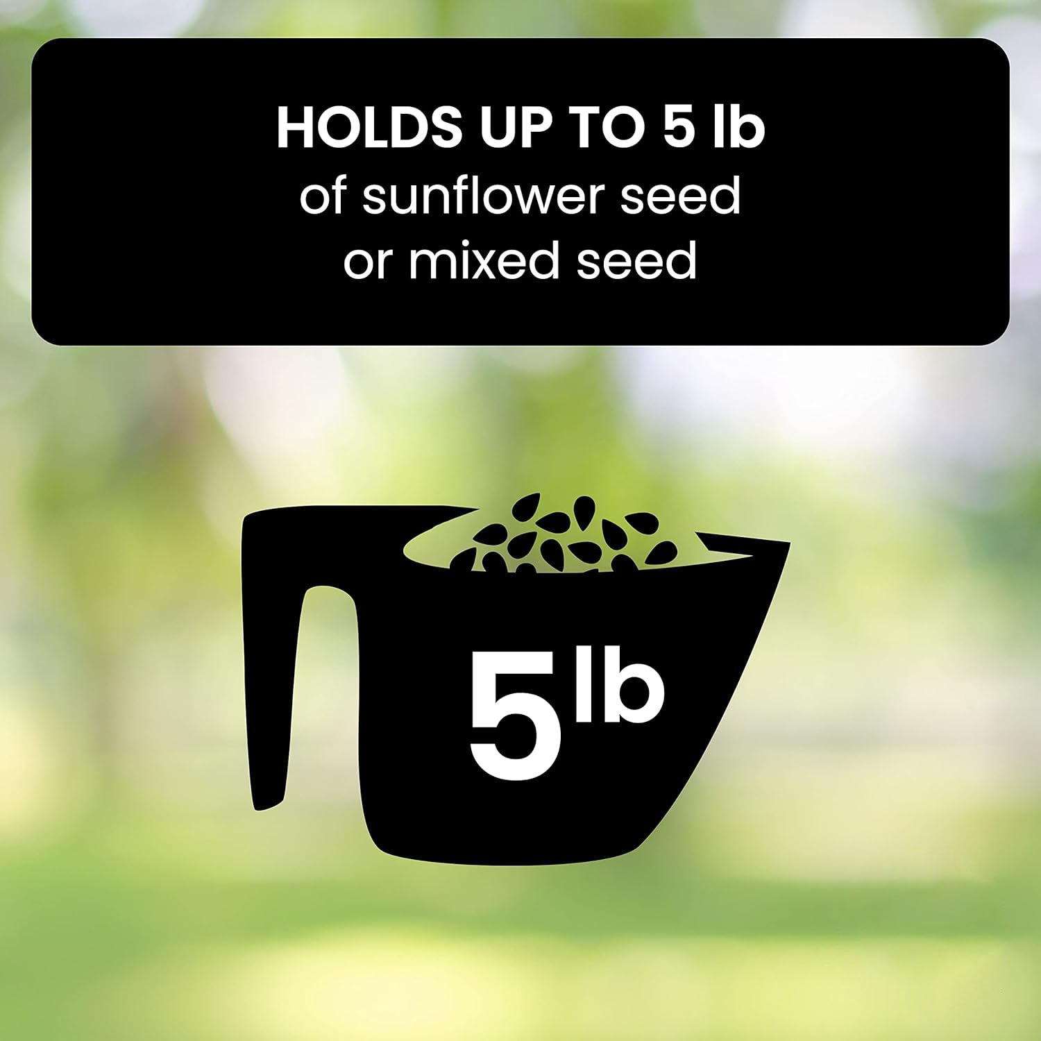 Squirrel-Proof Bird Feeder: spinning with 5 lb seed capacity for wild bird