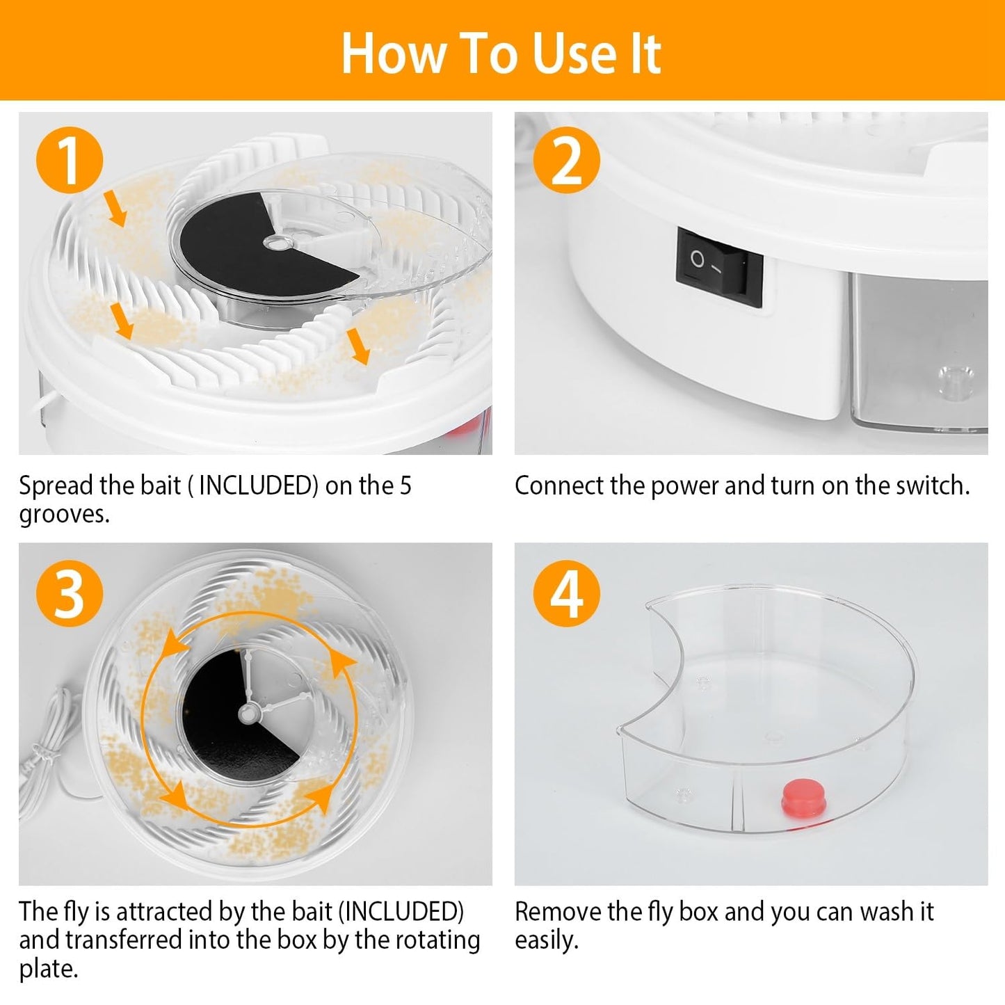 Electric Silent Fly Trap | Automatic Pest Catcher for Quiet Indoor Insect Control