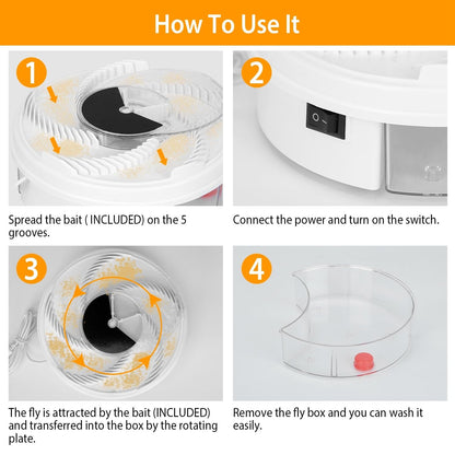 Electric Silent Fly Trap | Automatic Pest Catcher for Quiet Indoor Insect Control