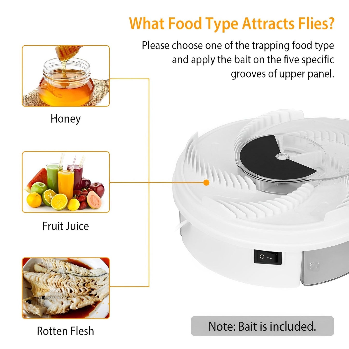 Electric Silent Fly Trap | Automatic Pest Catcher for Quiet Indoor Insect Control