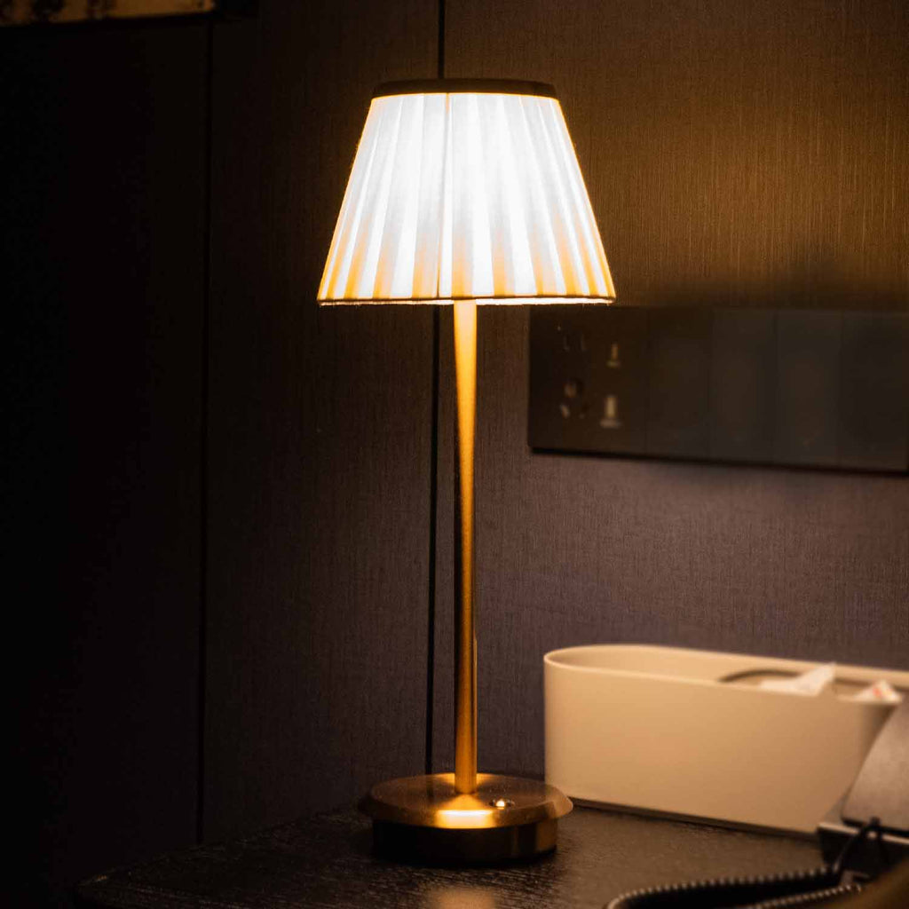 Fabric Table Lamp with Modern Design for Living Room, Bedroom & Office Use