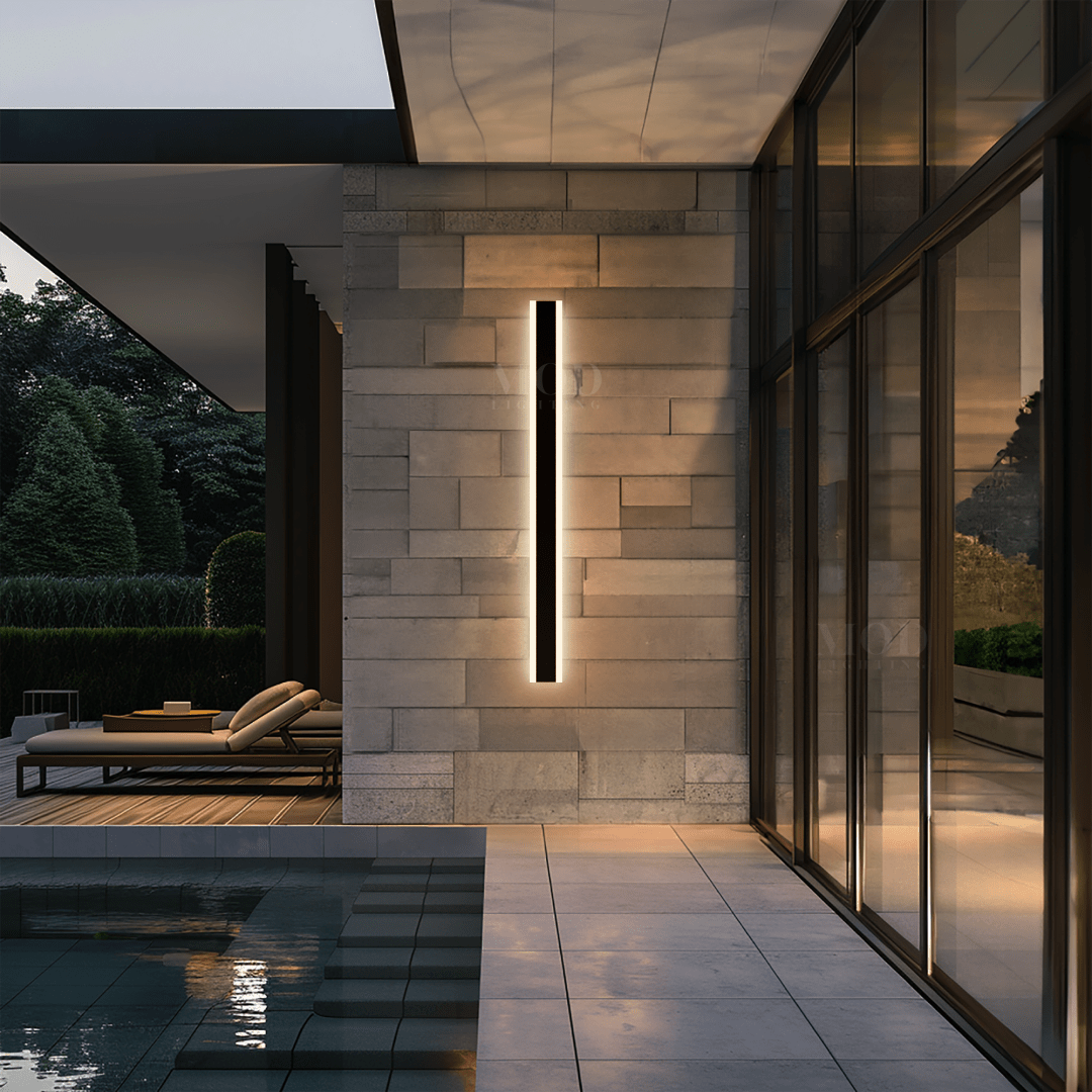 LED Outdoor Wall Light – Modern Weather-Resistant, Dimmable Exterior Sconce with 3 Color Temperatures