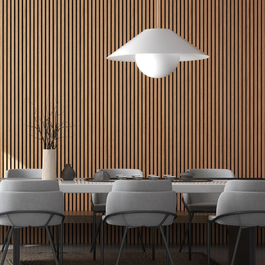 Acoustic Slat Wood Wall Panels for Home: Wood Slat Wall Paneling Solution for Acoustic Enhancement and Design