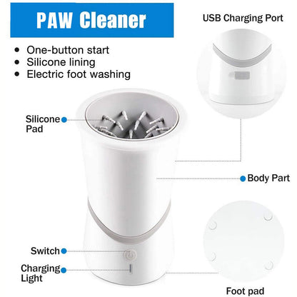 Electric Dog Paw Cleaner | Portable Pet Paw Washer with Silicone Bristles for Easy Grooming