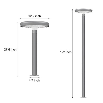 Backyard Solar Lights: Modern Dual Motion Sensor Lamp Post Glass Solar Outdoor Lights for Driveway and Garden