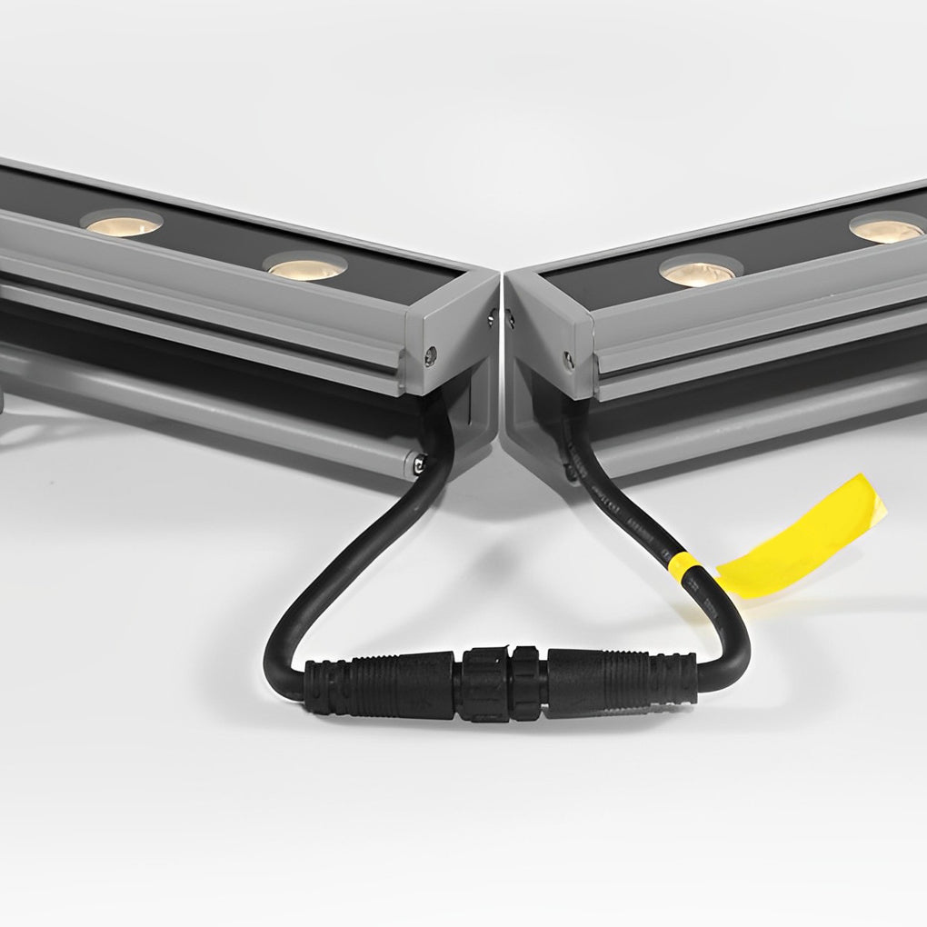 LED Linear Up Outdoor Wall Washer Lights - Adjustable Landscape Lamp with Baffle for Garden & Patio Illumination