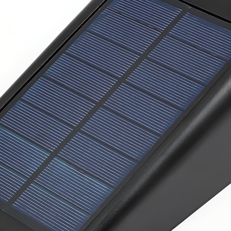 LED Waterproof Solar Wall Lights - 90° Adjustable Black Modern Outdoor Lighting for Gardens & Patios