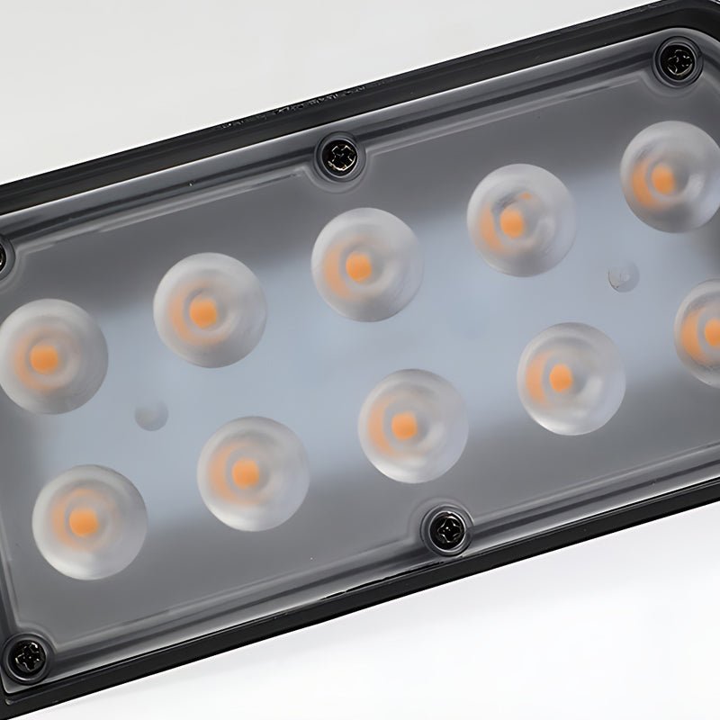 LED Waterproof Solar Wall Lights - 90° Adjustable Black Modern Outdoor Lighting for Gardens & Patios