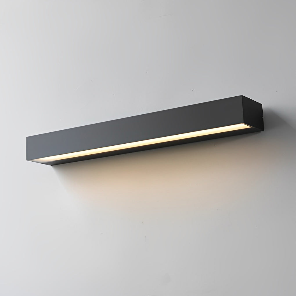 LED Waterproof Outdoor Wall Washer Light - Black Minimalist Strip Design for Garden, Patio & Exterior Lighting