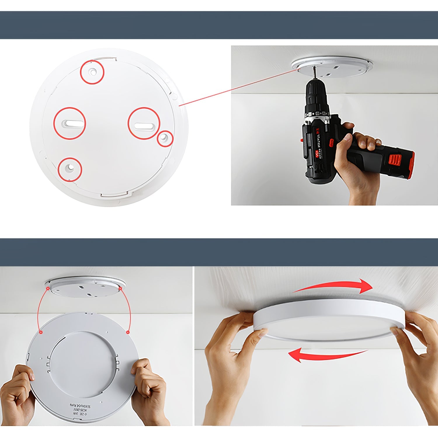 Acrylic Round Ceiling Light | Thinnest Design, Soft LED Illumination & Ideal for Low Ceilings in Indoor Spaces