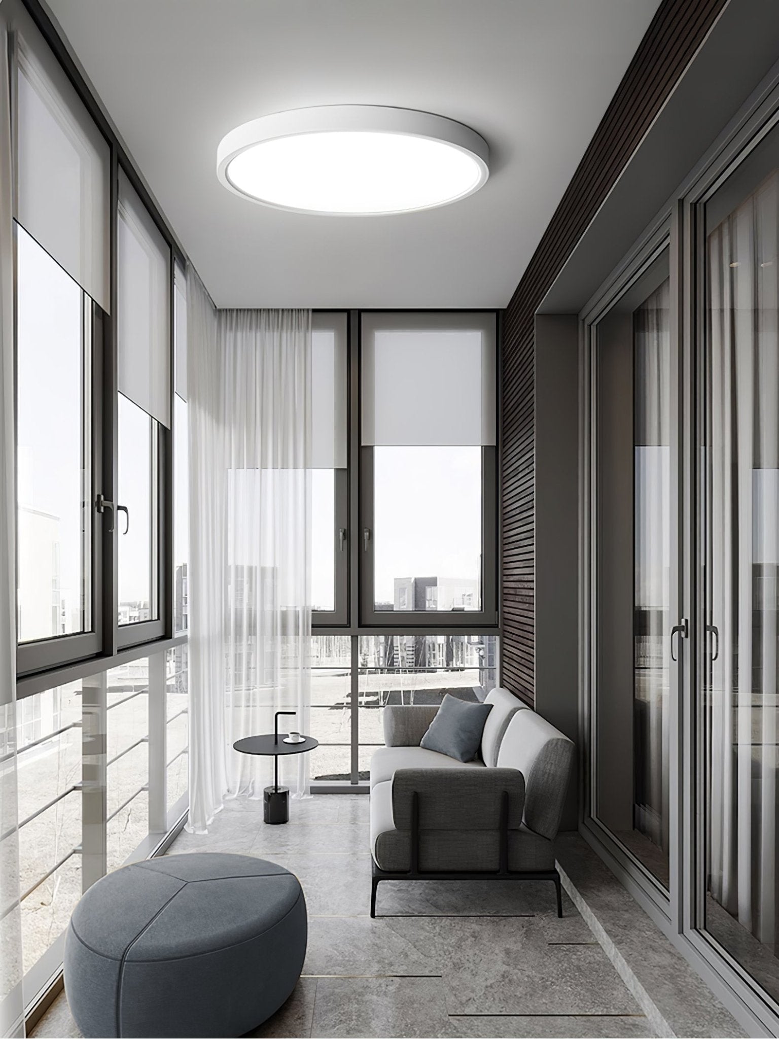 Acrylic Round Ceiling Light | Thinnest Design, Soft LED Illumination & Ideal for Low Ceilings in Indoor Spaces