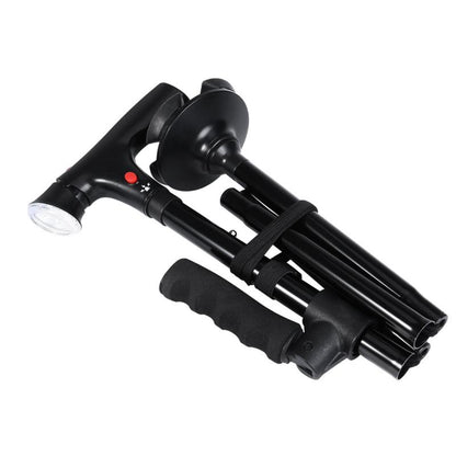 Adjustable Multi-Functional Walking Cane | Lightweight, Foldable, and LED with Anti-Slip Grip