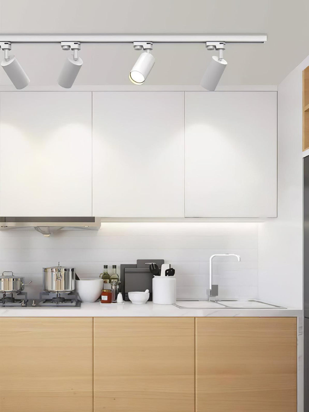 Adjustable Spotlight Track Ceiling Light | 325-Degree Rotatable, LED & Ideal for Art, Kitchen, or Office Task Lighting