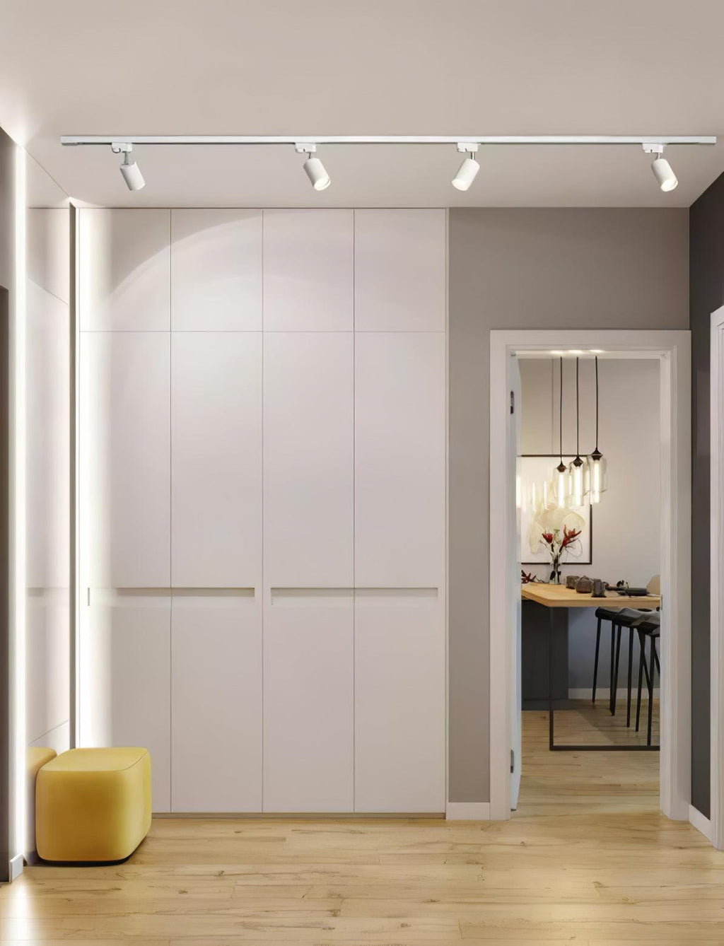 Adjustable Spotlight Track Ceiling Light | 325-Degree Rotatable, LED & Ideal for Art, Kitchen, or Office Task Lighting