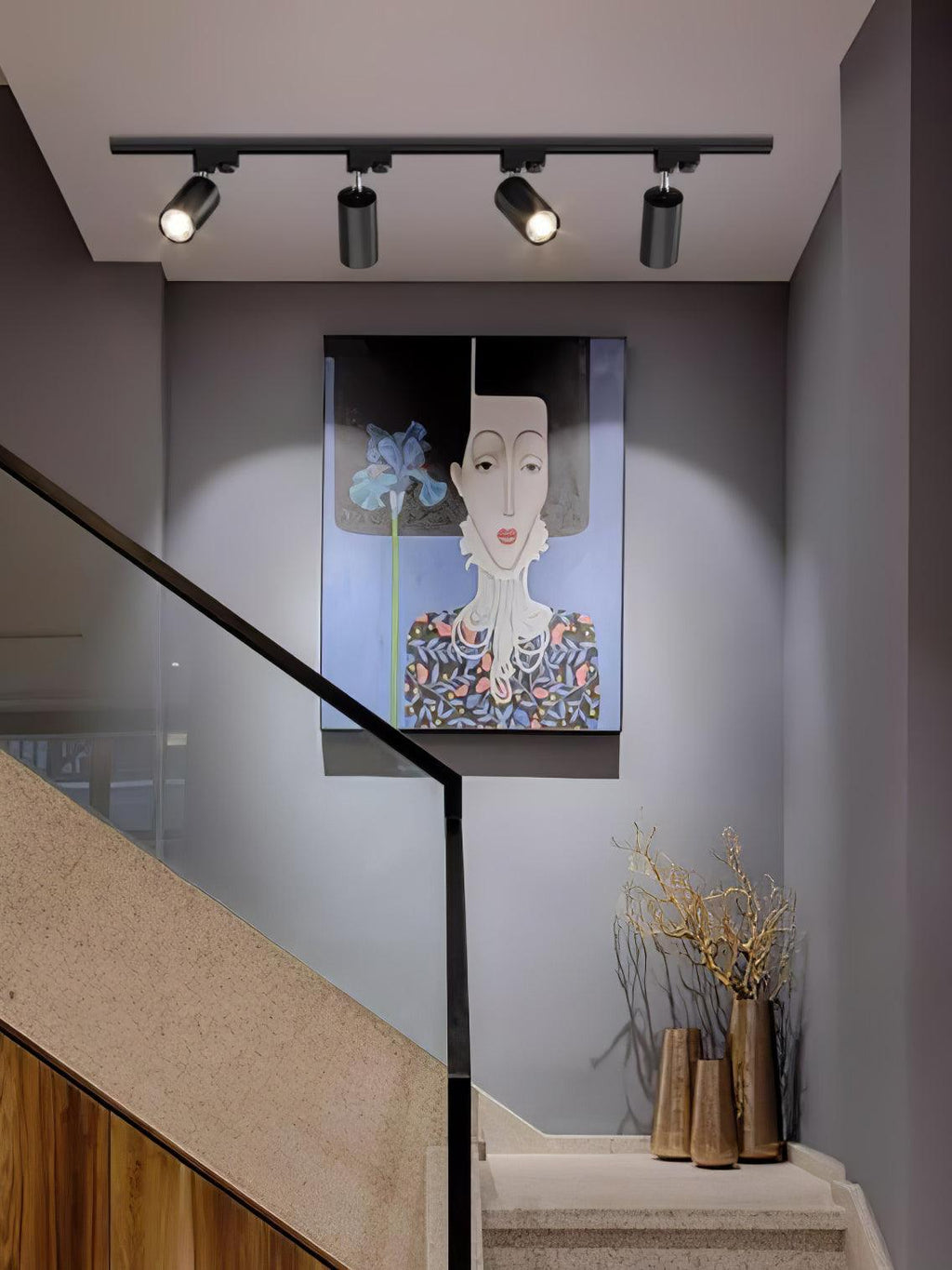 Adjustable Spotlight Track Ceiling Light | 325-Degree Rotatable, LED & Ideal for Art, Kitchen, or Office Task Lighting