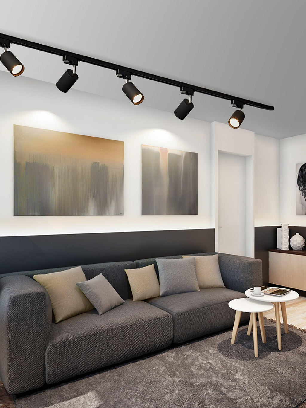 Adjustable Spotlight Track Ceiling Light | 325-Degree Rotatable, LED & Ideal for Art, Kitchen, or Office Task Lighting