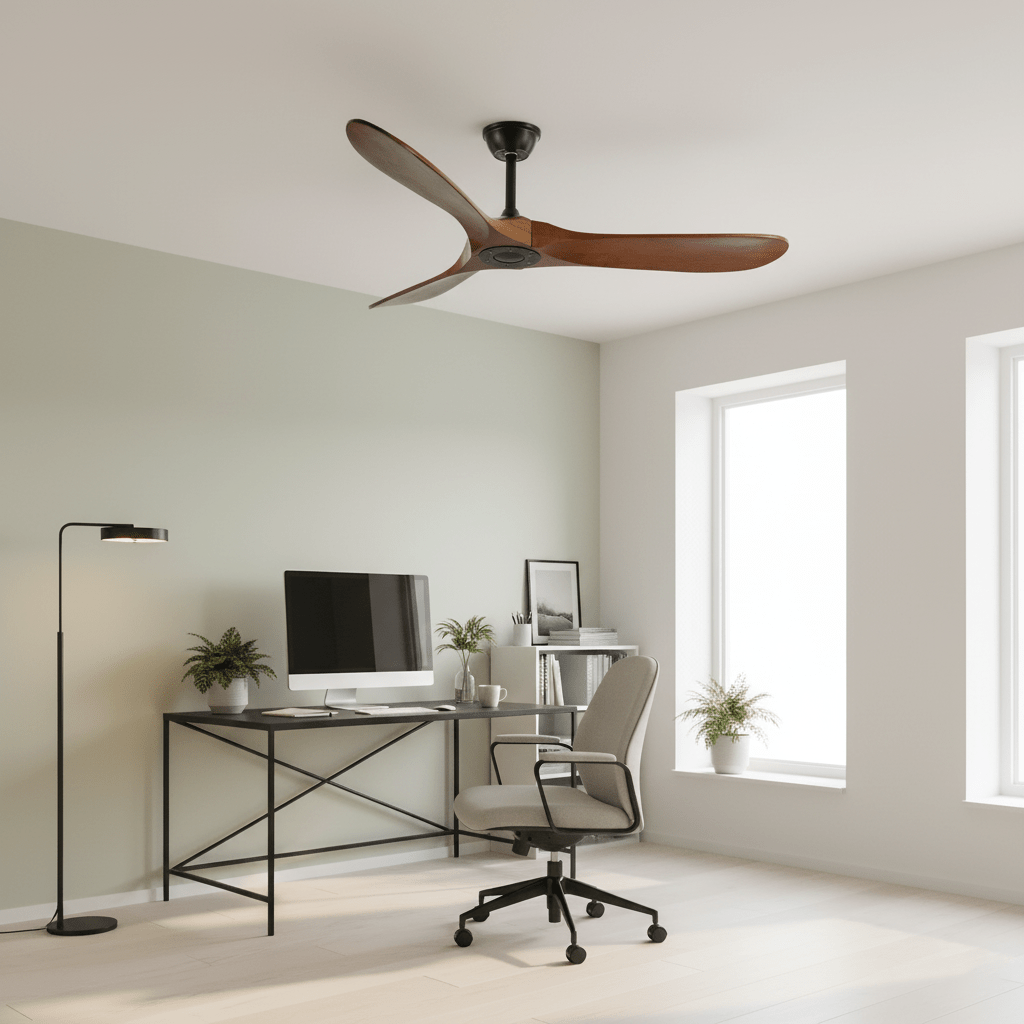 42"/52" Ceiling Fan | Sleek Design with Wooden Blades & DC Motor for Indoor Air Circulation