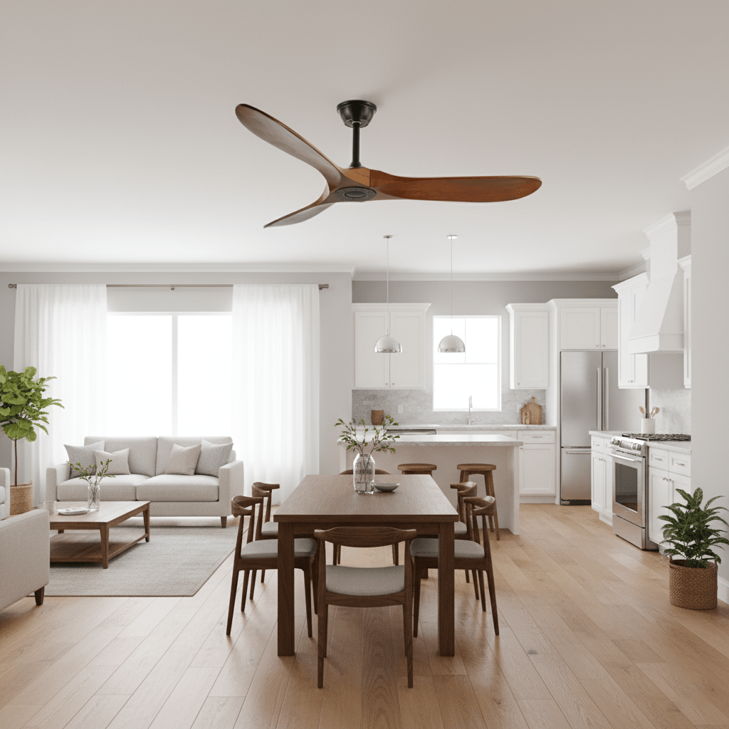 42"/52" Ceiling Fan | Sleek Design with Wooden Blades & DC Motor for Indoor Air Circulation