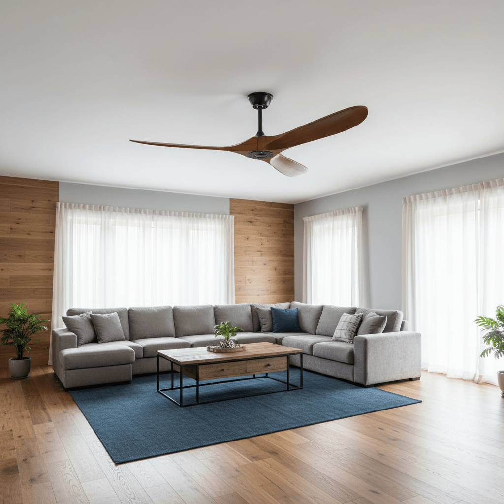 42"/52" Ceiling Fan | Sleek Design with Wooden Blades & DC Motor for Indoor Air Circulation