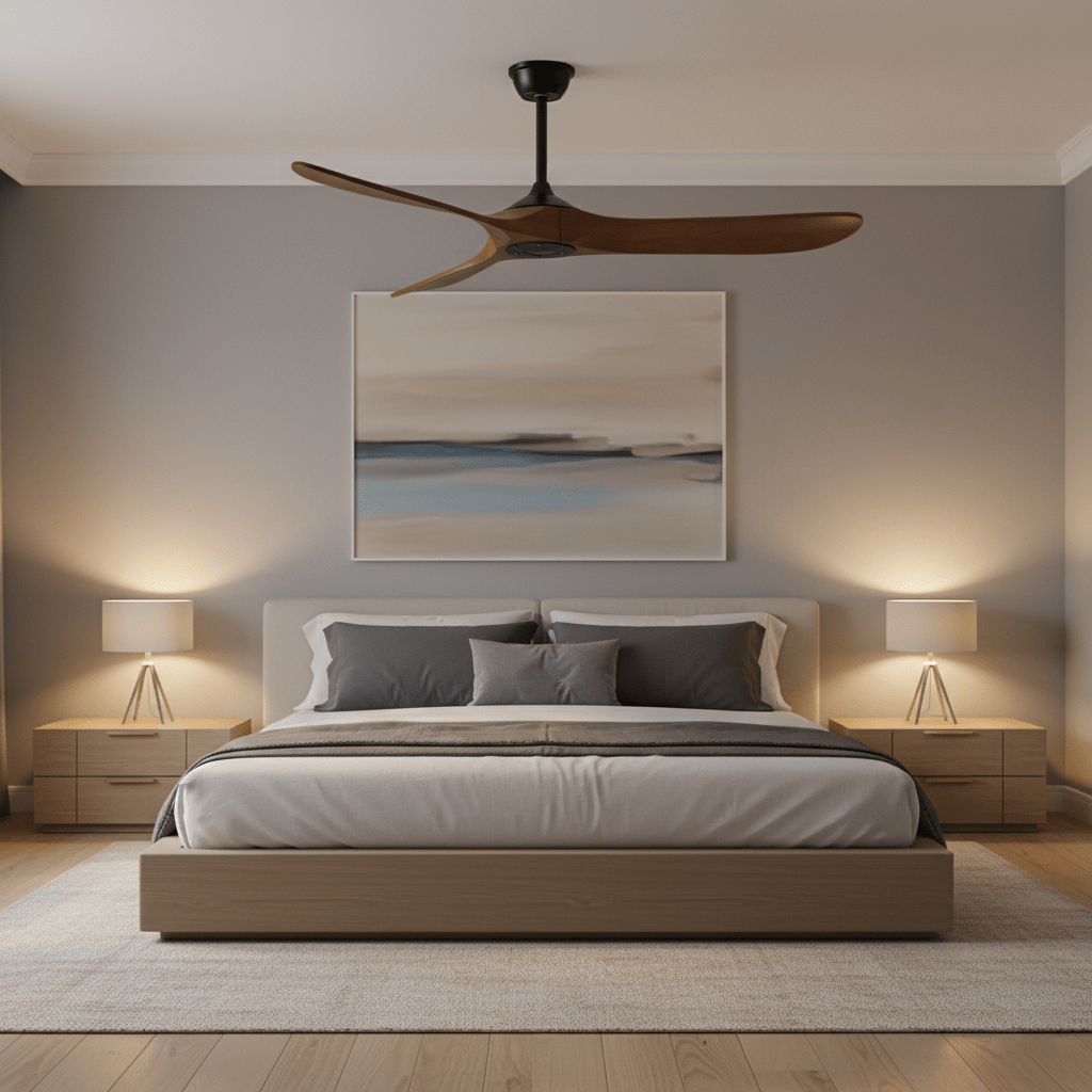 42"/52" Ceiling Fan | Sleek Design with Wooden Blades & DC Motor for Indoor Air Circulation