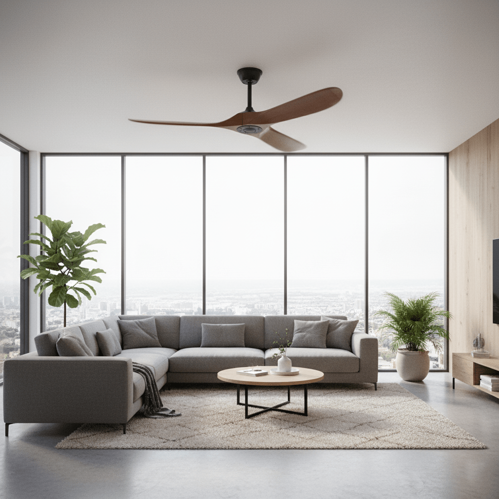 42"/52" Ceiling Fan | Sleek Design with Wooden Blades & DC Motor for Indoor Air Circulation