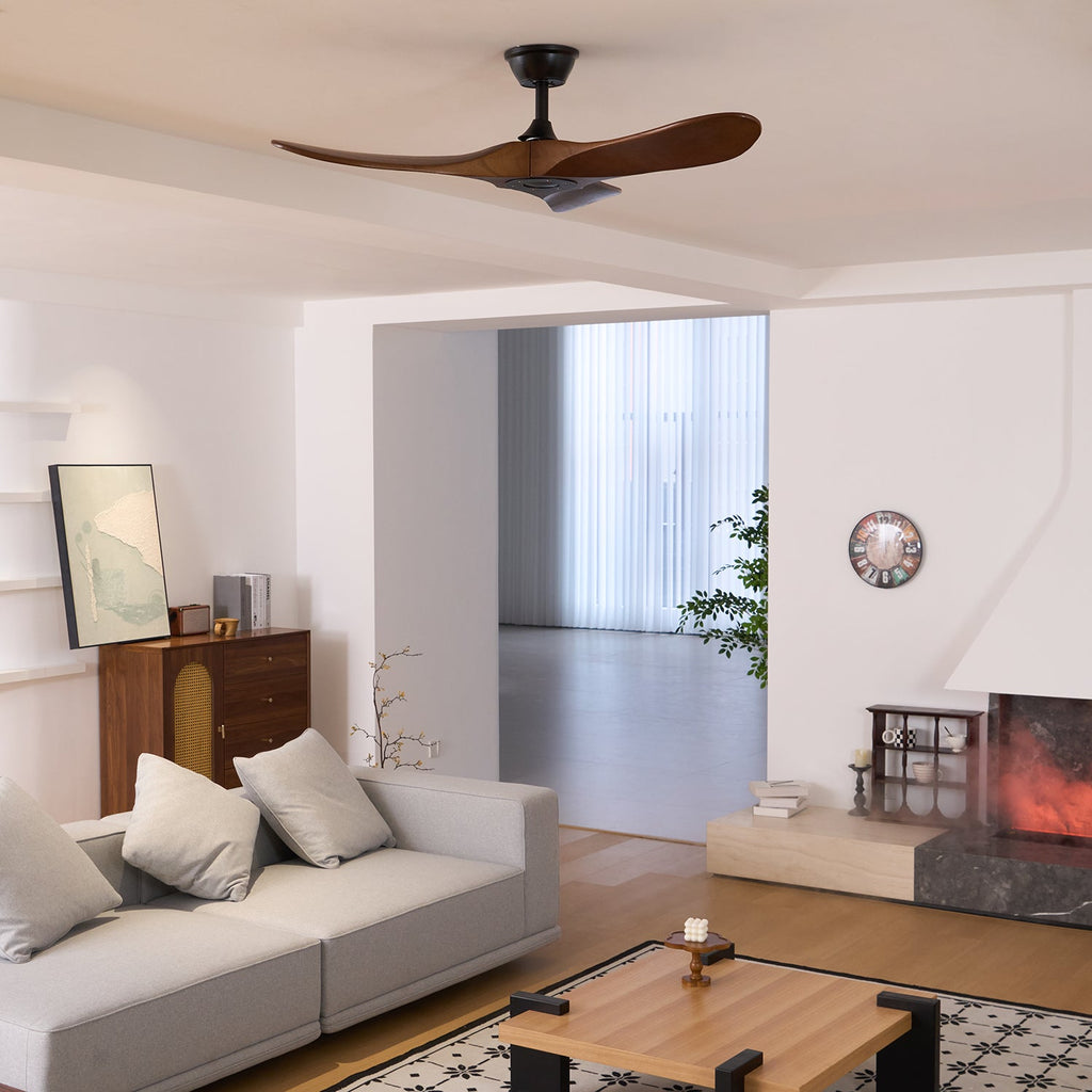 42"/52" Ceiling Fan | Sleek Design with Wooden Blades & DC Motor for Indoor Air Circulation
