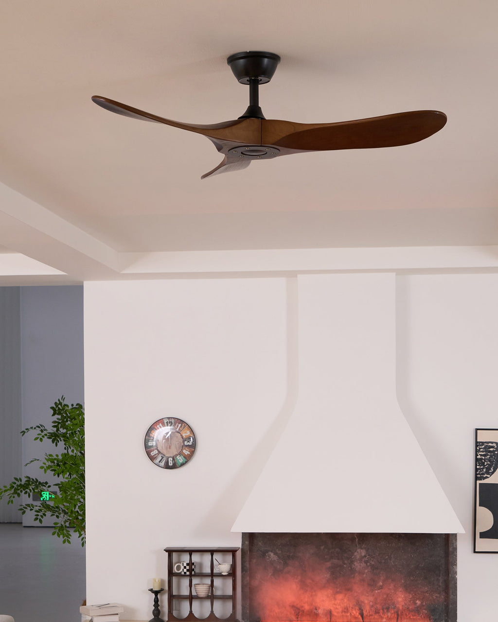 42"/52" Ceiling Fan | Sleek Design with Wooden Blades & DC Motor for Indoor Air Circulation