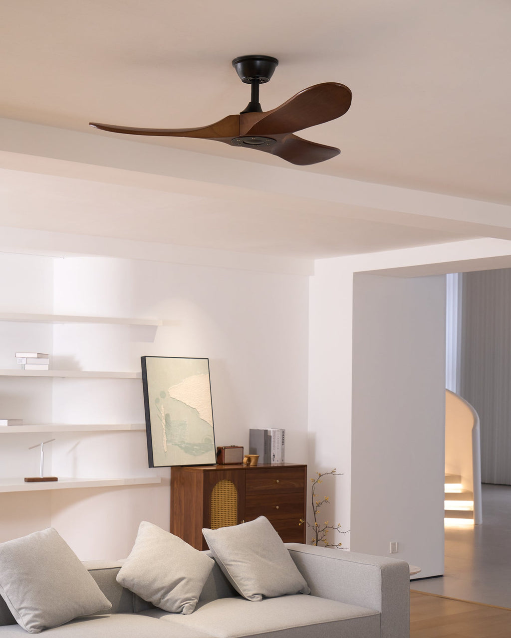 42"/52" Ceiling Fan | Sleek Design with Wooden Blades & DC Motor for Indoor Air Circulation