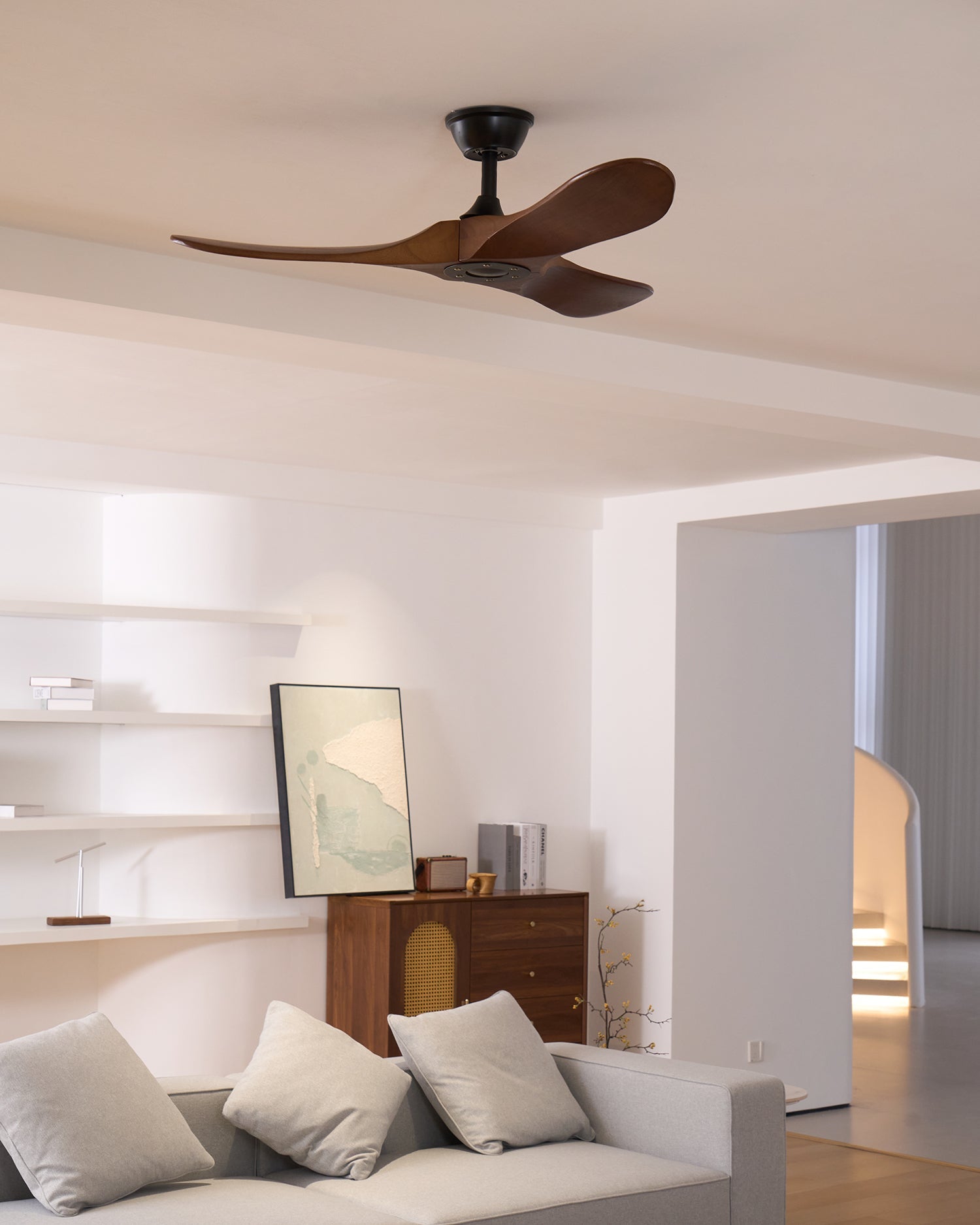 42"/52" Ceiling Fan | Sleek Design with Wooden Blades & DC Motor for Indoor Air Circulation