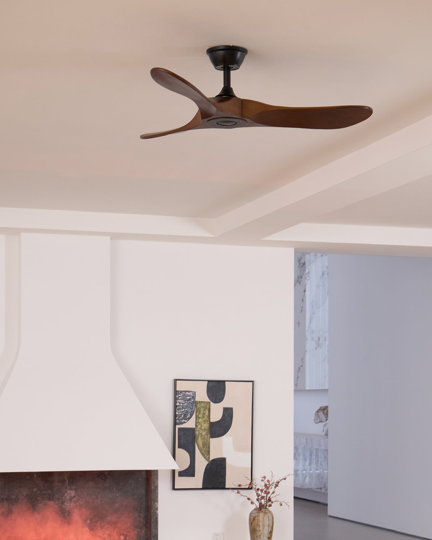 42"/52" Ceiling Fan | Sleek Design with Wooden Blades & DC Motor for Indoor Air Circulation