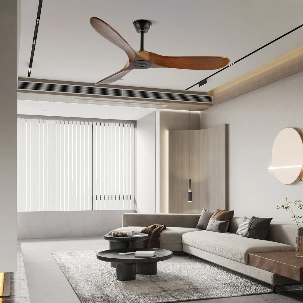 42"/52" Ceiling Fan | Sleek Design with Wooden Blades & DC Motor for Indoor Air Circulation