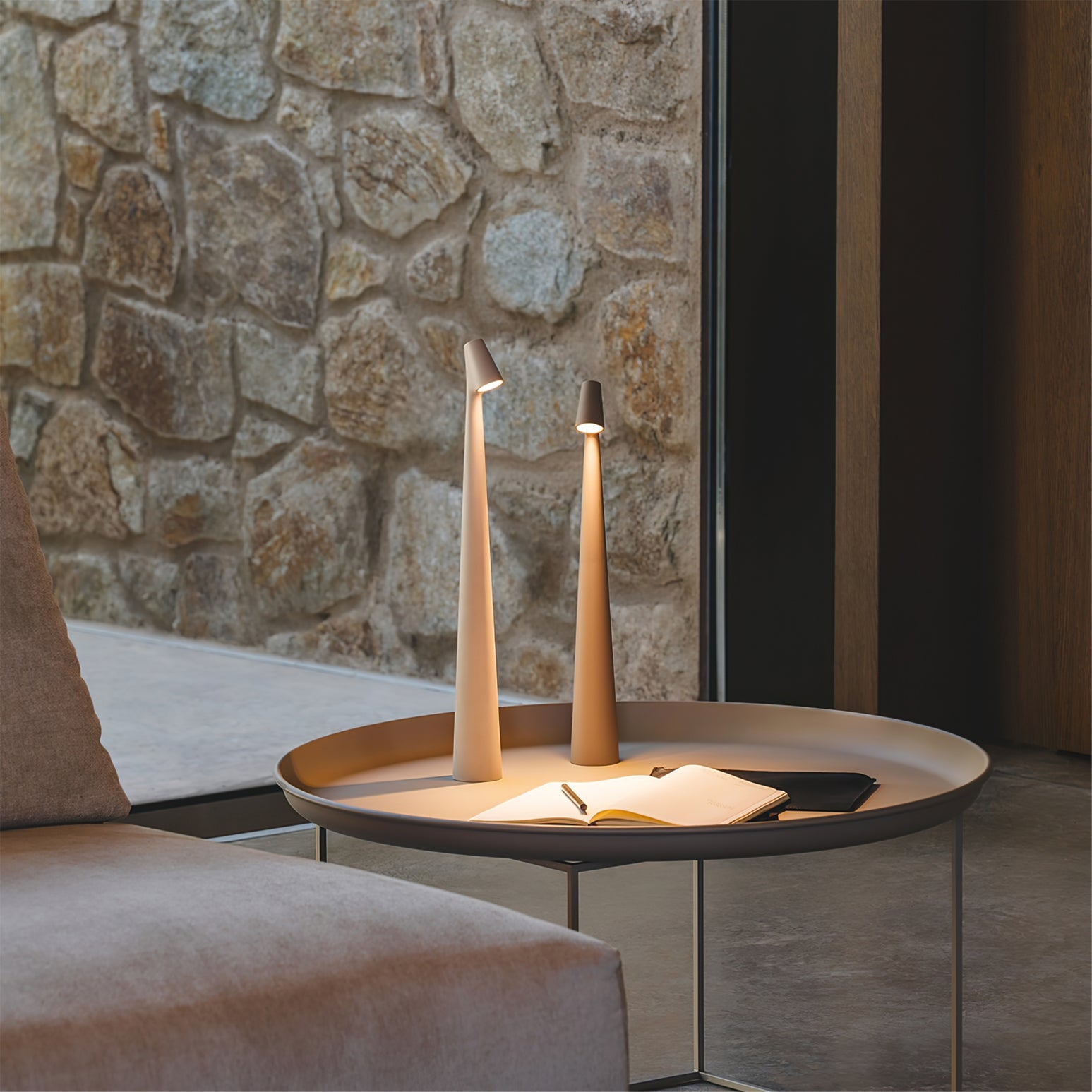 LED Built-in Battery Table Lamp - Portable Wireless Design for Indoor & Outdoor Use