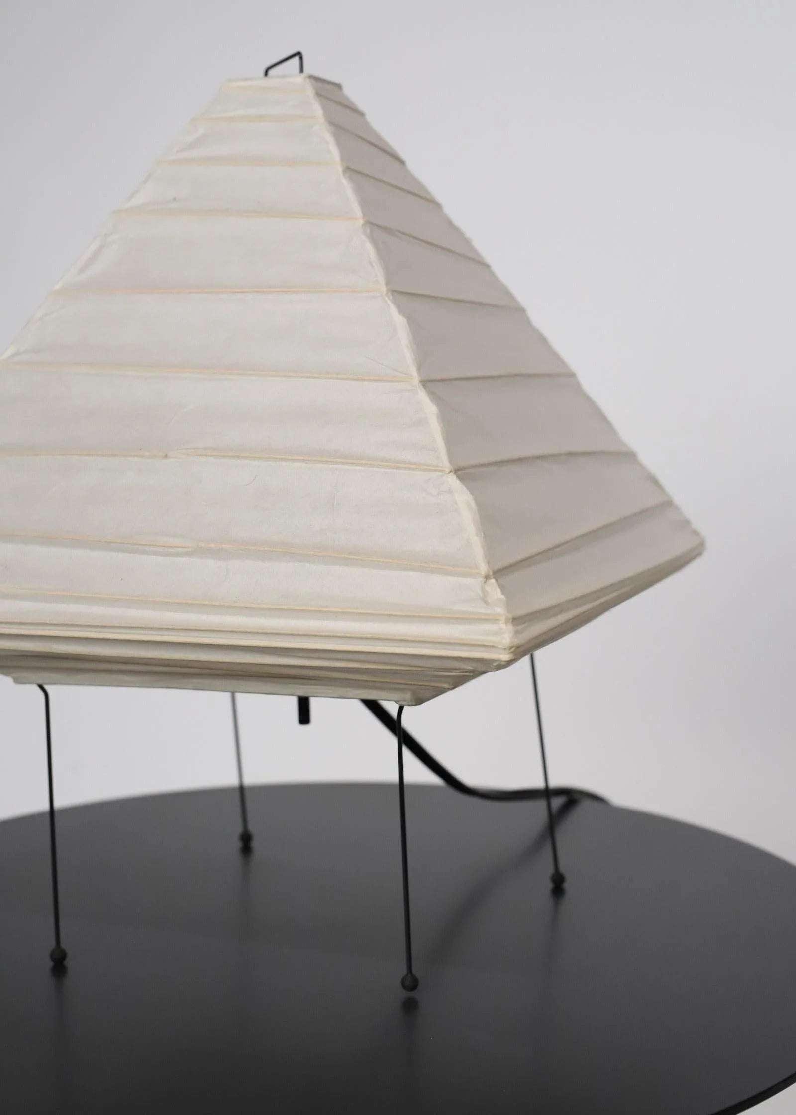 Akari 5X Table Lamp | Handmade Rice Paper & Steel Wire Design for Home Office or Zen-Inspired Living Room