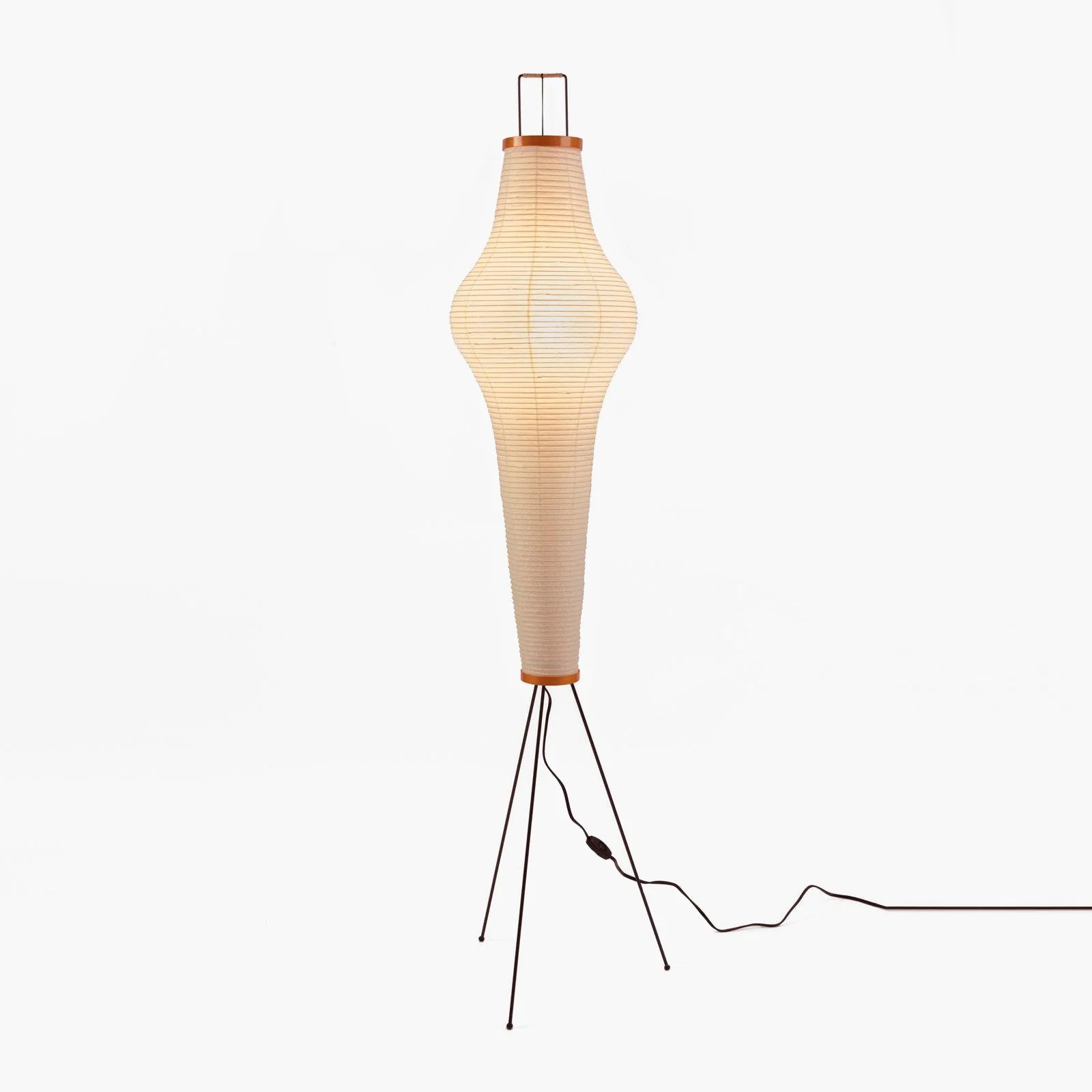LED Floor Lamp | Mulberry Paper & Metal, Indoor Use for Modern Home Decor
