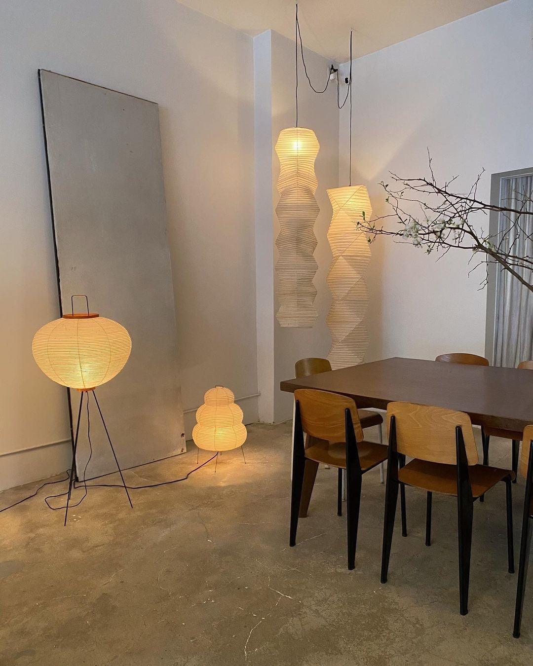 Rice Paper Floor Lamp | Mulberry Paper Shade, Metal Base & Ideal for Indoor Lighting