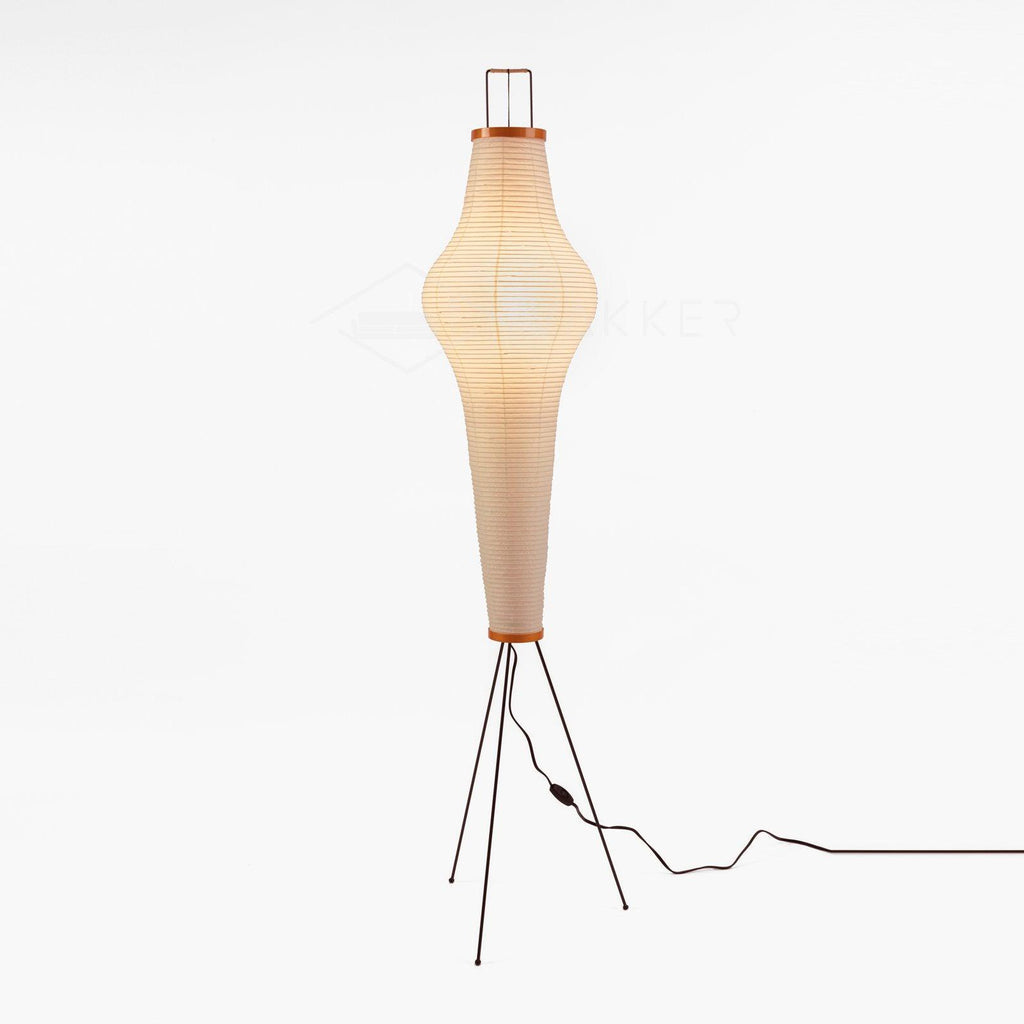 Rice Paper Floor Lamp | Mulberry Paper Shade, Metal Base & Ideal for Indoor Lighting