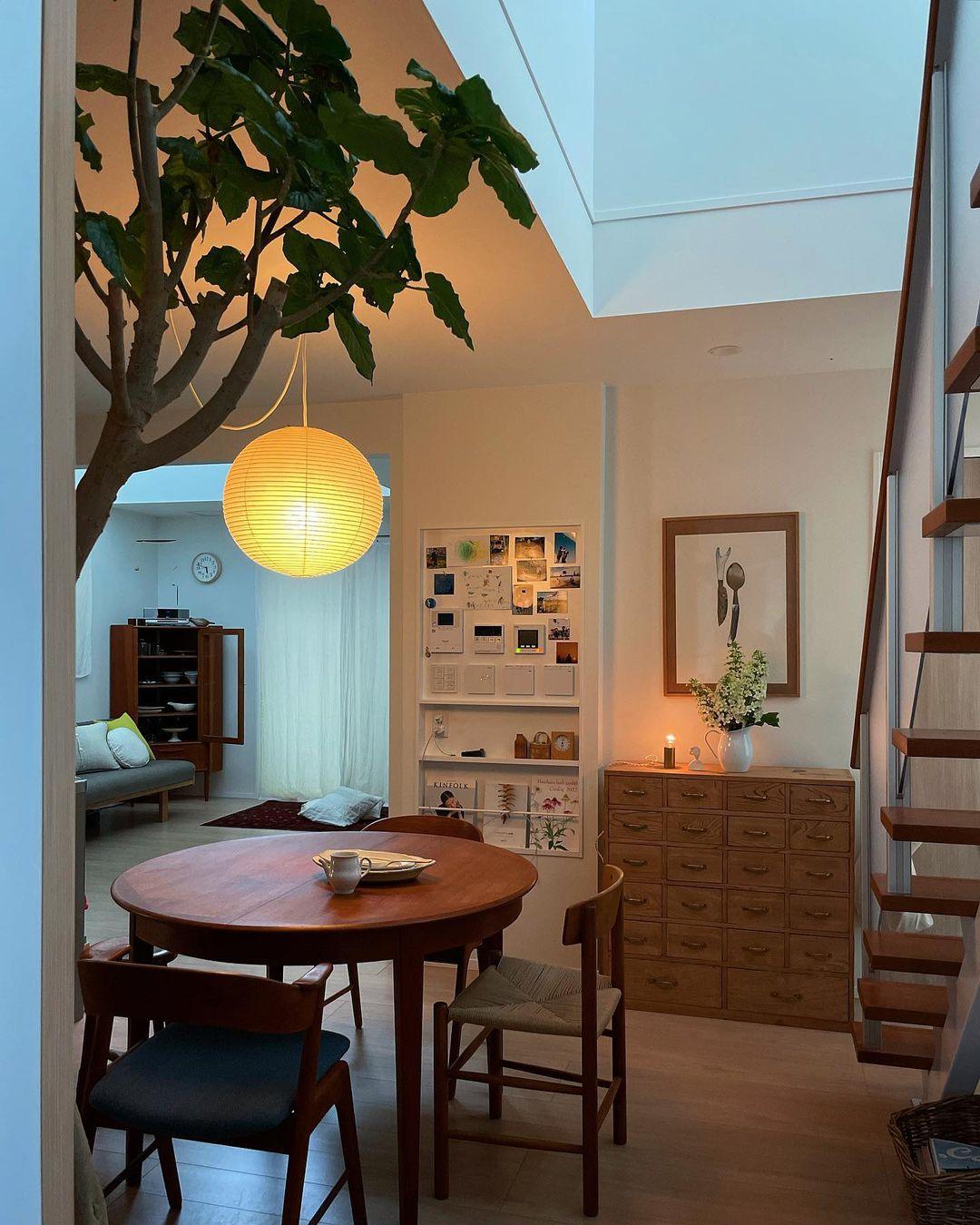 Pendant Swag Light | Handmade Mulberry Paper, Mid-Century Modern Design for Indoor Spaces