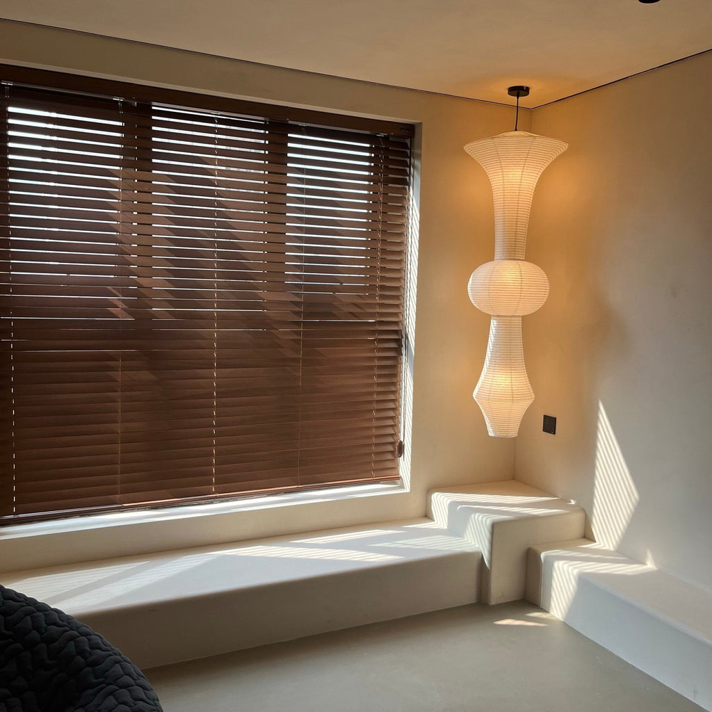 Handmade Washi Paper Pendant Light | Modern Japanese Design, LED Compatible & Ideal for Indoor Spaces