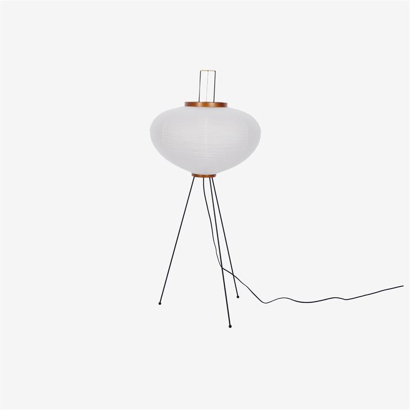 Rice Paper Floor Lamp | Mulberry Paper Shade, Metal Base & Ideal for Indoor Lighting