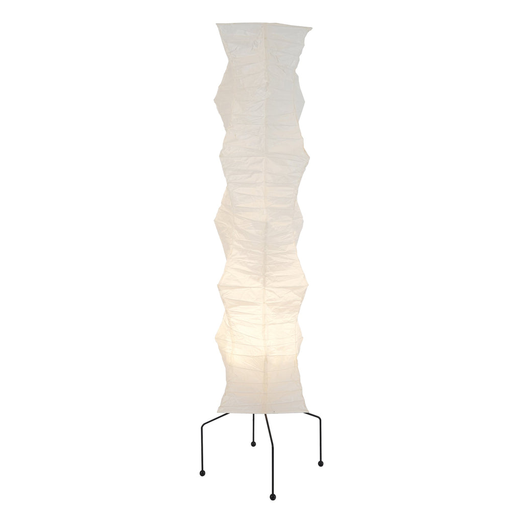 Rice Paper Floor Lamp | Mulberry Paper Shade, Metal Base & Ideal for Indoor Lighting