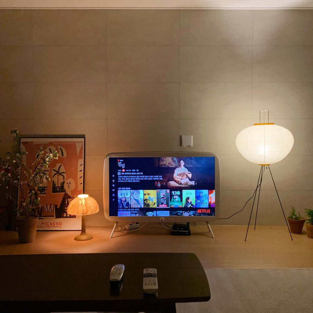 Rice Paper Floor Lamp | Mulberry Paper Shade, Metal Base & Ideal for Indoor Lighting