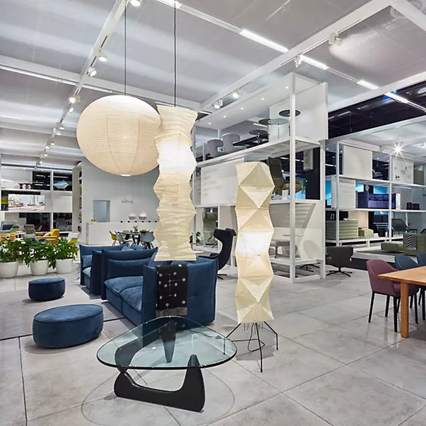 Rice Paper Floor Lamp | Mulberry Paper Shade, Metal Base & Ideal for Indoor Lighting