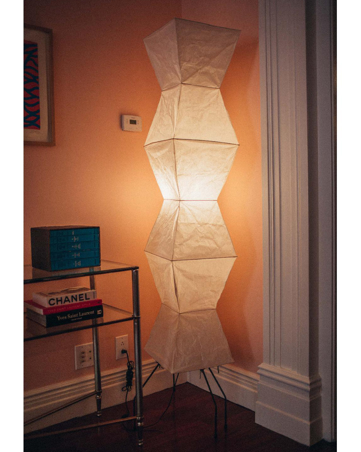 Rice Paper Floor Lamp | Mulberry Paper Shade, Metal Base & Ideal for Indoor Lighting