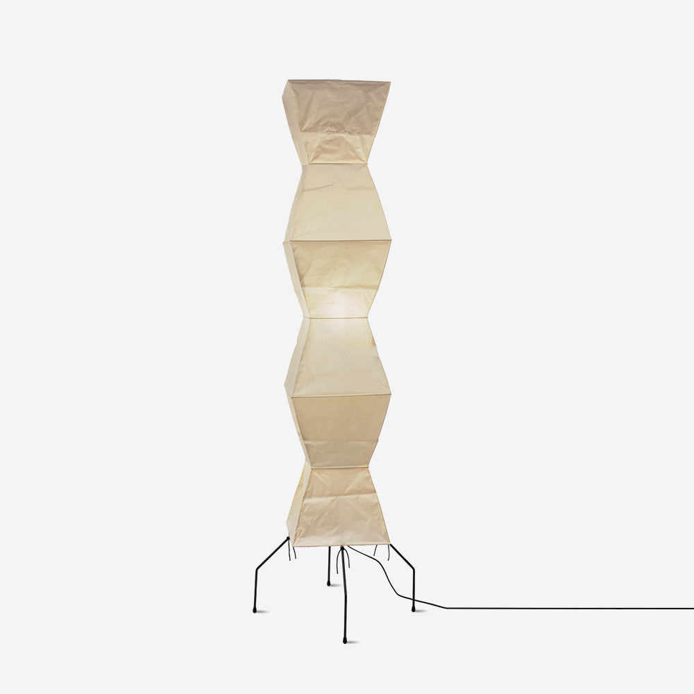 Rice Paper Floor Lamp | Mulberry Paper Shade, Metal Base & Ideal for Indoor Lighting