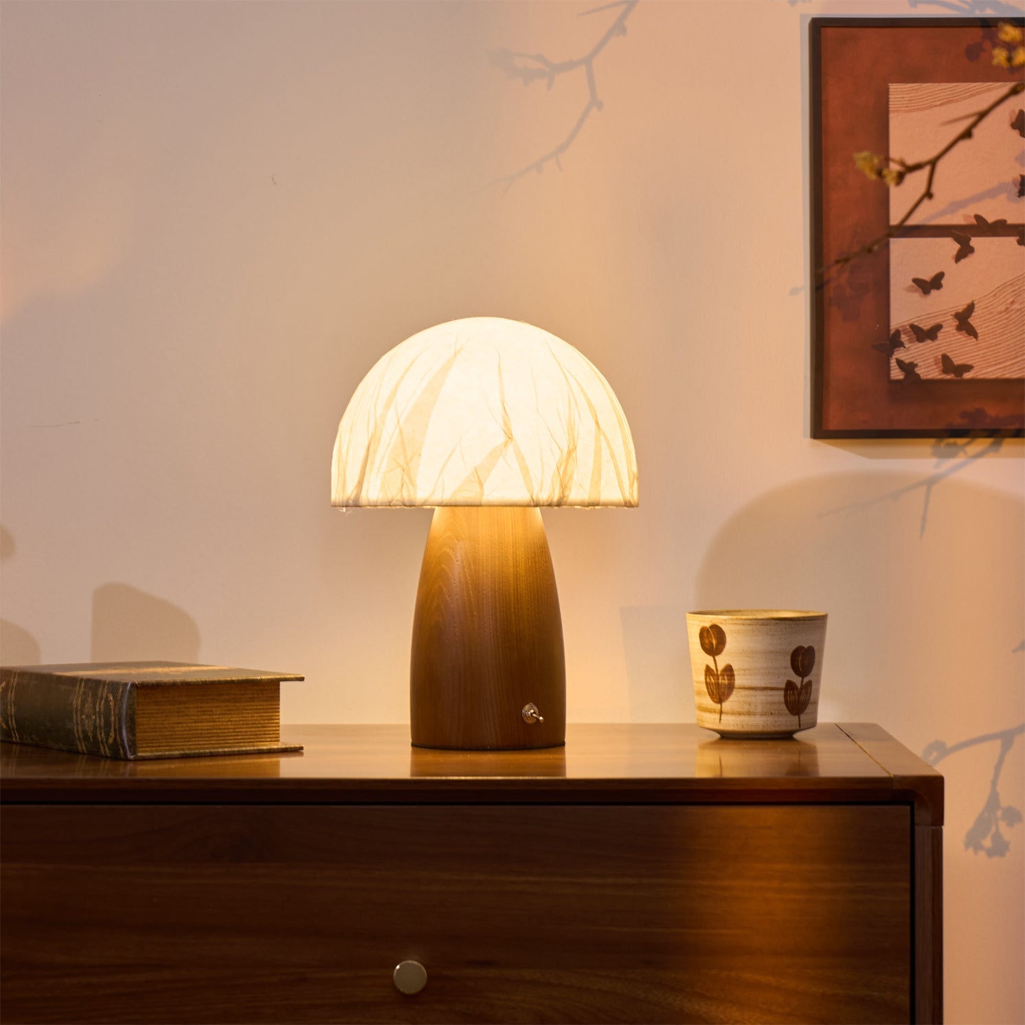 Mushroom Table Lamp with Adjustable Brightness - Modern LED Lighting for Home Decor & Nightstands